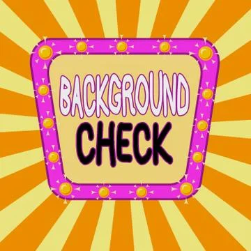 Handwriting text Background Check. Concept meaning investigation into a 스톡 일러스트