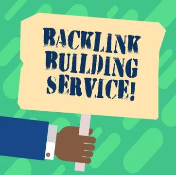 Handwriting text Backlink Building Service. Concept meaning Increase backlink by イラスト素材