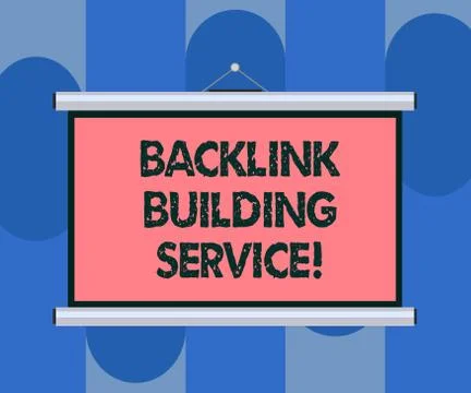 Handwriting text Backlink Building Service. Concept meaning Increase backlink by 스톡 일러스트