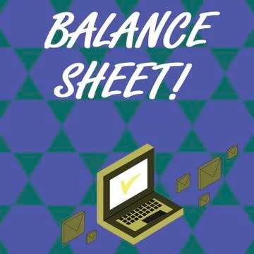 Handwriting text Balance Sheet. Concept meaning financial statement that report Stockillustratie