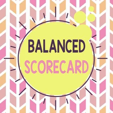 Handwriting text Balanced Scorecard. Concept meaning a perforanalysisce metric Stock Illustration