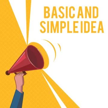 Handwriting text Basic And Simple Idea. Concept meaning Plain Mental Images or Stock Illustration