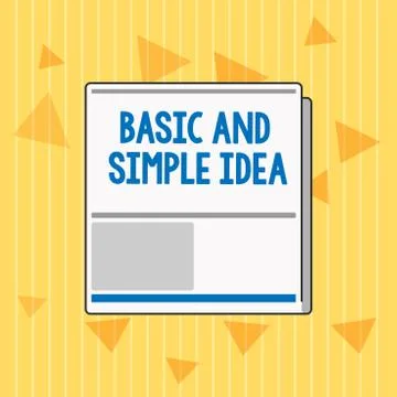 Handwriting text Basic And Simple Idea. Concept meaning Plain Mental Images or Stock Illustration