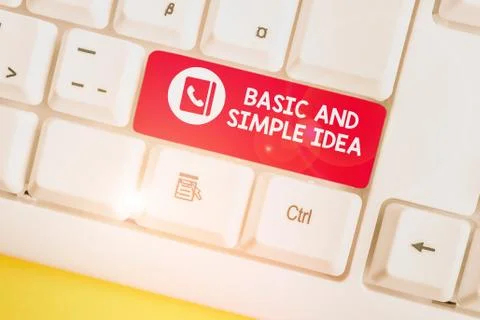 Handwriting text Basic And Simple Idea. Concept meaning Plain Mental Images or 스톡 사진