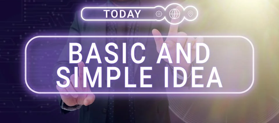 Handwriting text Basic And Simple Idea. Word Written on Plain Mental Images or Stock Photos