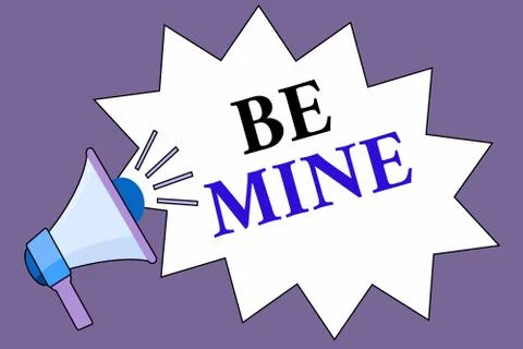 Handwriting text Be Mine. Concept meaning like a demonstrating more than a イラスト素材