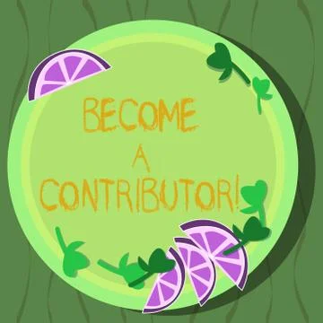 Handwriting text Become A Contributor. Concept meaning Takes part on donating イラスト素材