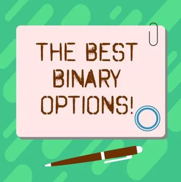 Handwriting text The Best Binary Options. Concept meaning Great financial option Illustrazione stock