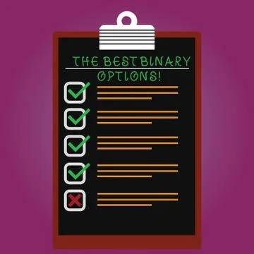 Handwriting text The Best Binary Options. Concept meaning Great financial option イラスト素材