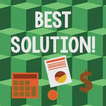 Handwriting text Best Solution. Concept meaning Alternative or approach that 스톡 일러스트