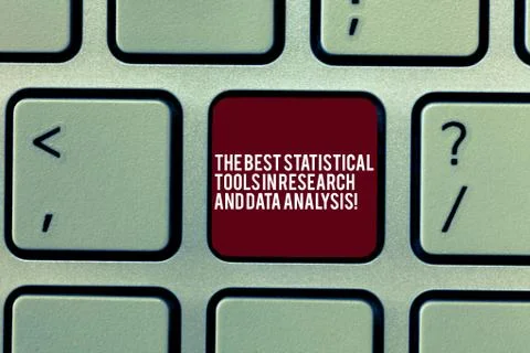 Handwriting text The Best Statistical Tools In Research And Data Analysis Foto stock