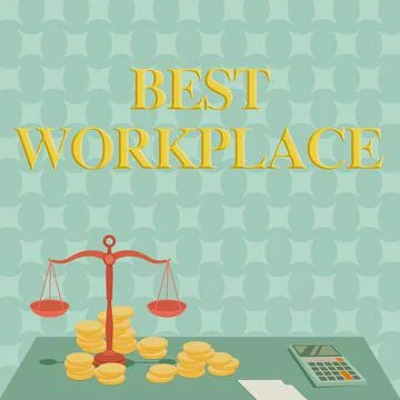 Handwriting text Best Workplace. Concept meaning Ideal company to work with High Stock Illustration