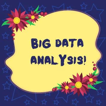 Handwriting text Big Data Analysis. Concept meaning complex process of examining 스톡 일러스트