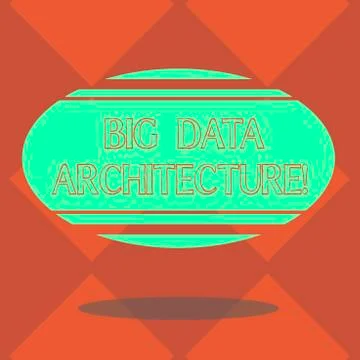 Handwriting text Big Data Architecture. Concept meaning designed to handle the Illustration