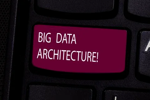 Handwriting text Big Data Architecture. Concept meaning designed to handle the 스톡 사진