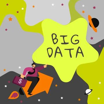 Handwriting text Big Data. Business concept sets that so complex that 库存插图