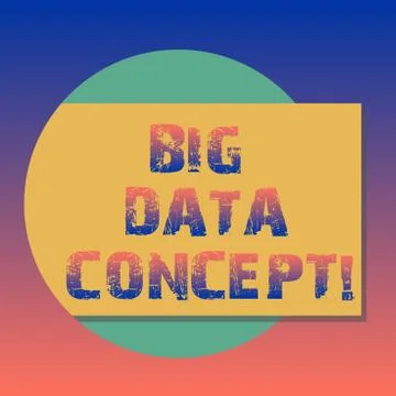 Handwriting text Big Data Concept. Concept meaning extremely large sets that may Illustrazione stock