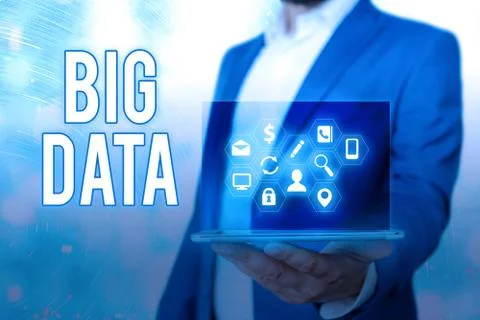 Handwriting text Big Data. Concept meaning Dealing with the accessibility of Stock Photos