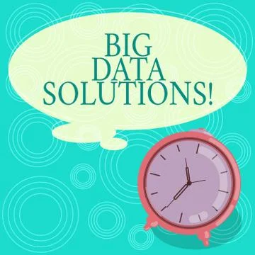 Handwriting text Big Data Solutions. Concept meaning mean massive volume of both 스톡 일러스트