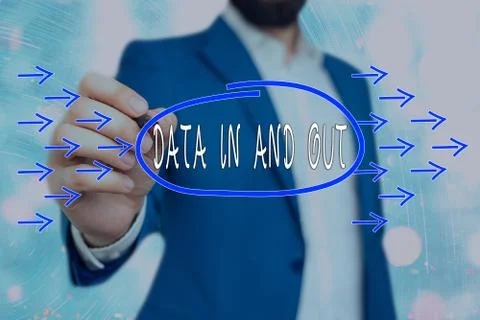 Handwriting text Big Date. Concept meaning Big data visualization Futuristic Stock Photos