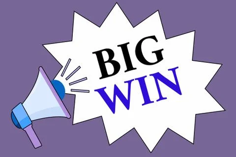 Handwriting text Big Win. Concept meaning having won an important prize Money Stock Illustration