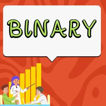 Handwriting text Binary. Business concept relating to using or denoting system 库存插图