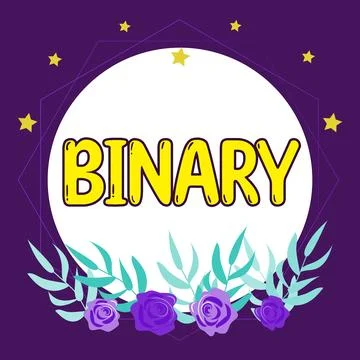 Handwriting text Binary. Business idea relating to using or denoting system of Stock Illustration