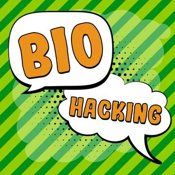 Handwriting text Bio Hacking. Concept meaning exploiting genetic material Stock Illustration