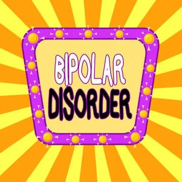 Handwriting text Bipolar Disorder. Concept meaning mental illness that brings 库存插图