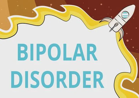 Handwriting text Bipolar Disorder. Concept meaning mental illness that brings Illustration