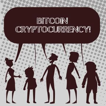 Handwriting text Bitcoin Cryptocurrency. Concept meaning digital payment curr Illustration