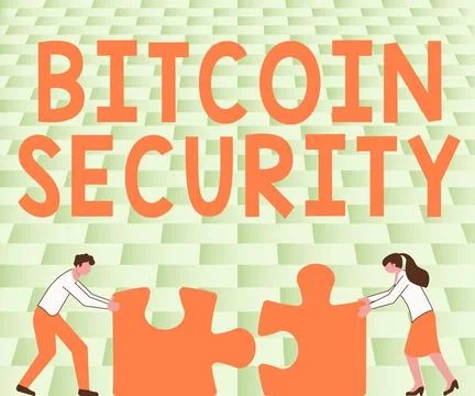Handwriting text Bitcoin Security. Concept meaning process to proactively 库存插图