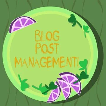 Handwriting text Blog Post Management. Concept meaning Handling and running a Illustration