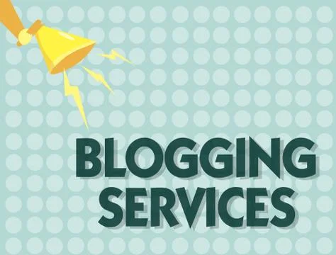 Handwriting text Blogging Services. Concept meaning Social networking facilit Stock Illustration