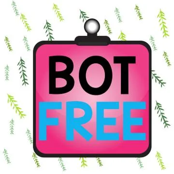 Handwriting text Bot Free. Concept meaning a computer program that works Stock Illustration