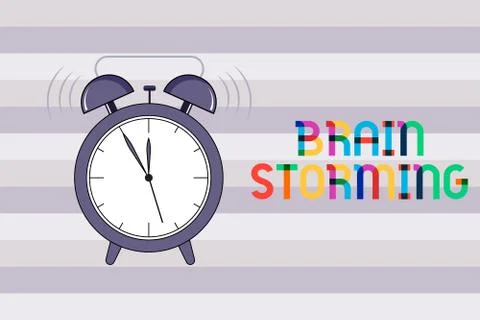 Handwriting text Brain Storming. Concept meaning Stimulating creative thinking Stock Illustration