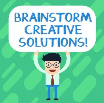 Handwriting text Brainstorm Creative Solutions. Concept meaning intensive and 스톡 일러스트