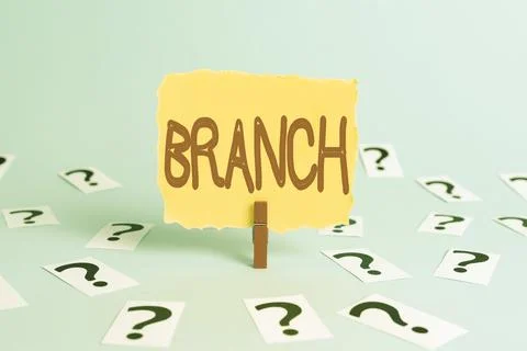 Handwriting text Branch. Concept meaning a part of a tree which grows out from 스톡 사진