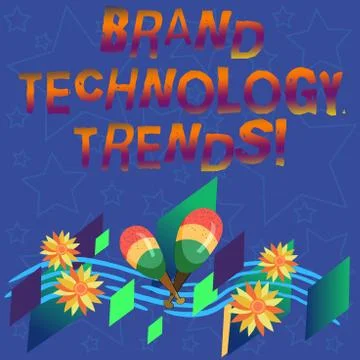Handwriting text Brand Technology Trends. Concept meaning photographic print Stock Illustration