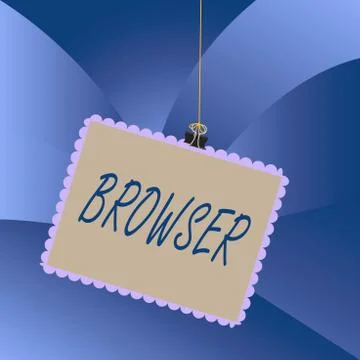 Handwriting text Browser. Concept meaning Computer program Graphical user Illustrazione stock
