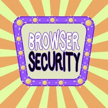 Handwriting text Browser Security. Concept meaning security to web browsers in Stockillustratie