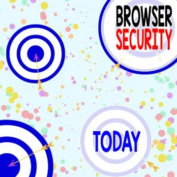 Handwriting text Browser Security. Concept meaning security to web browsers in イラスト素材