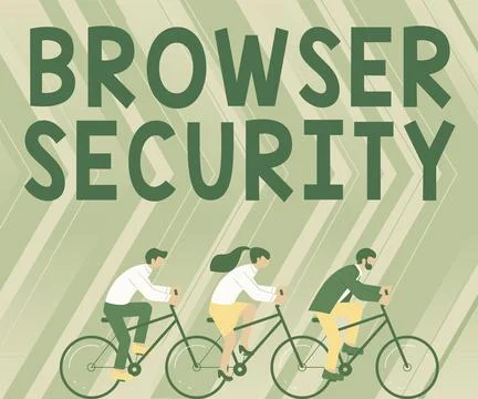 Handwriting text Browser Security. Word Written on security to web browsers i イラスト素材