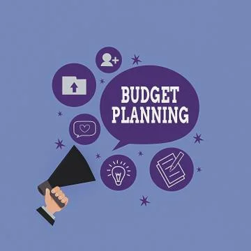 Handwriting text Budget Planning. Concept meaning The written description about Stock Illustration