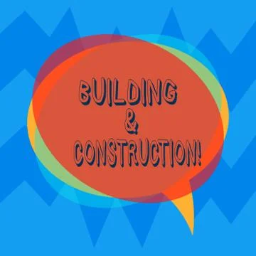 Handwriting text Building And Construction. Concept meaning The work of building Ilustración de archivo