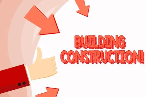 Handwriting text Building Construction. Concept meaning process of adding Ilustración de archivo