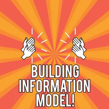 Handwriting text Building Information Model. Concept meaning Digital Illustrazione stock