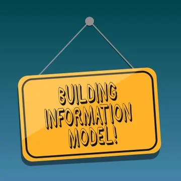 Handwriting text Building Information Model. Concept meaning Digital Illustrazione stock