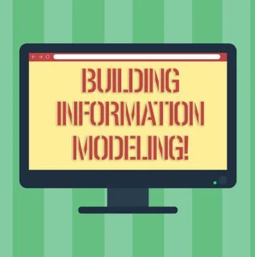Handwriting text Building Information Modeling. Concept meaning an intelligent Stock Illustration