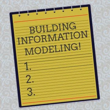 Handwriting text Building Information Modeling. Concept meaning an intelligent Illustrazione stock
